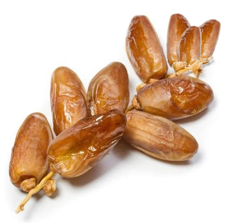 Tunisian Deglet Nour dates on the branch